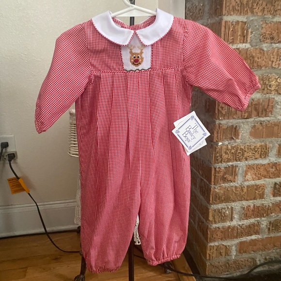 NWT The Bailey Boys Infant Christmas Smocked Long all size 6 months - Picture 9 of 16
